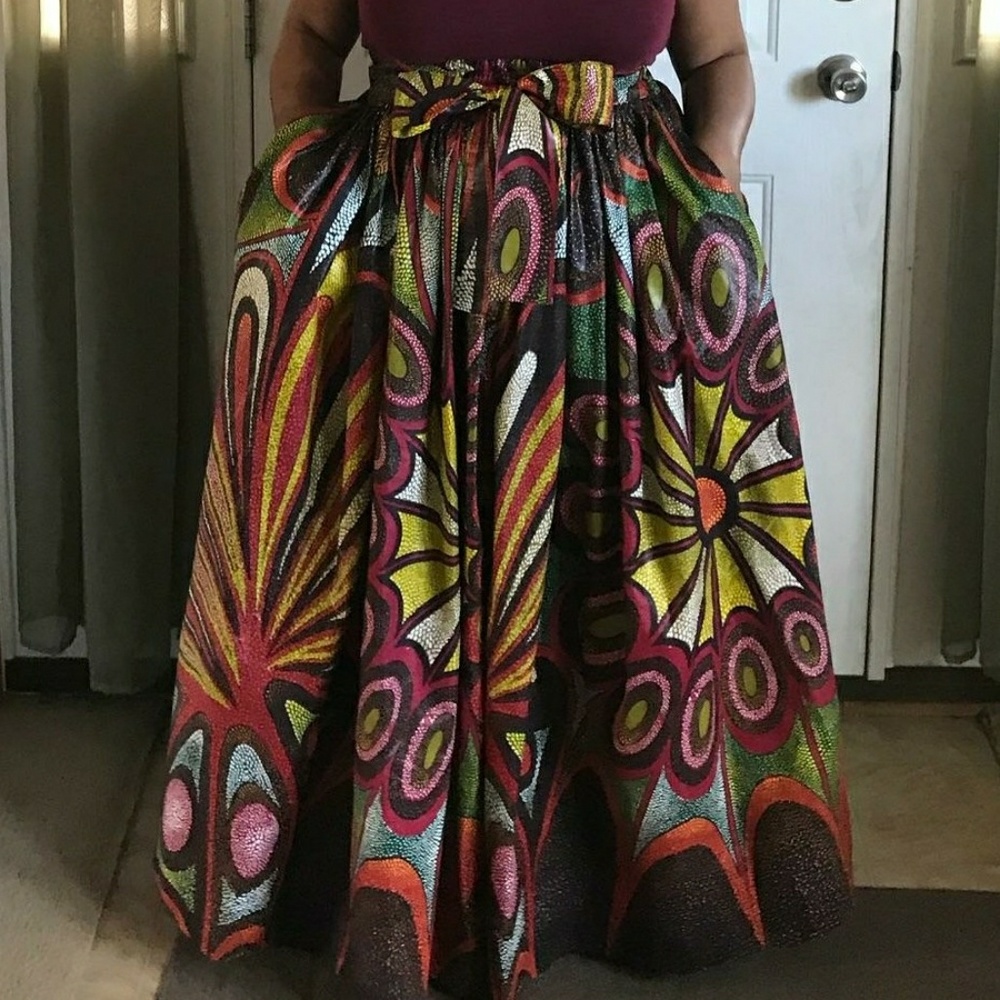 The Chocolate Floral Breeze Boho / Ankara Maxi